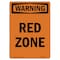 Signmission Safety Sign, OSHA WARNING, 14" Height, Red Zone, Portrait OS-WS-D-1014-V-13492 - alternate 1
